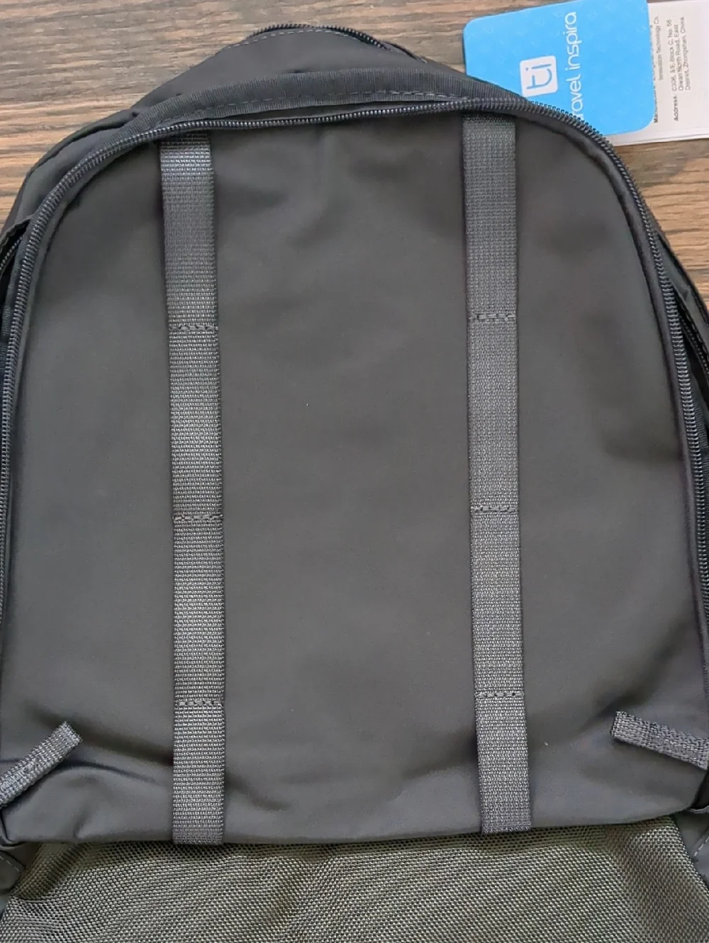 Mens Black Gray Laptop Travel Backpack by Inspira, NEW, nwt
